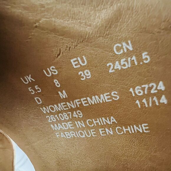 Clarks Mustard Yellow Suede Leather Slip on Wedge Cork Sandals Shoes Y2K Size 8M - Picture 8 of 8